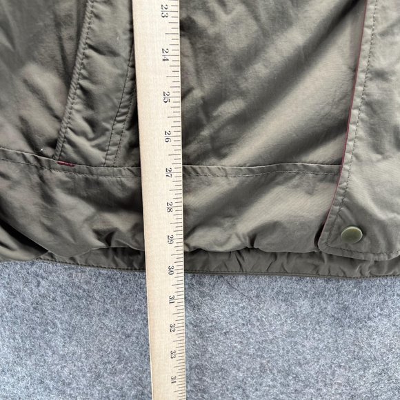 LL bean Jacket Men Large Green Sweater Outdoors Polyester Full Zip Parka Nylon - Picture 7 of 14